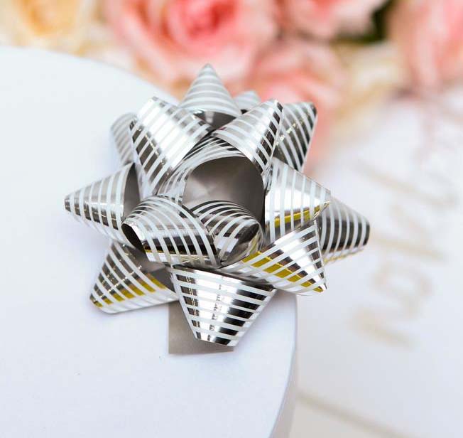 бант-звезда №7,5 металлик с рис. асс-т Бант-звезда №7,5 металлик с рис. асс-т