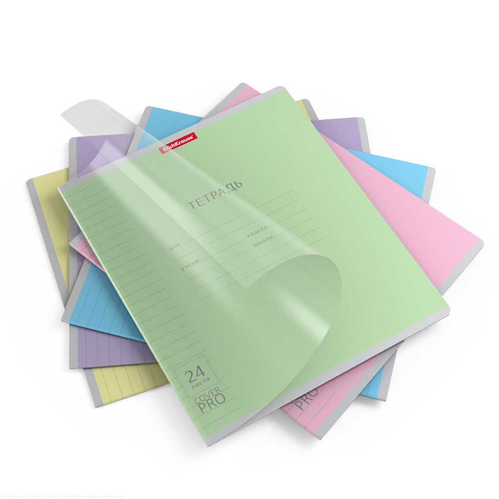 тетрадь 24л. лин. "классика cover pro" (erich krause) б/б,пласт.обл.,асс-т Тетрадь 24л. лин. "классика cover pro" (erich krause) б/б,пласт.обл.,асс-т