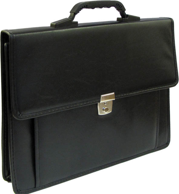 портфель кож.зам. "шушары" черный с наплеч. ремнем Портфель кож.зам. "шушары" черный с наплеч. ремнем