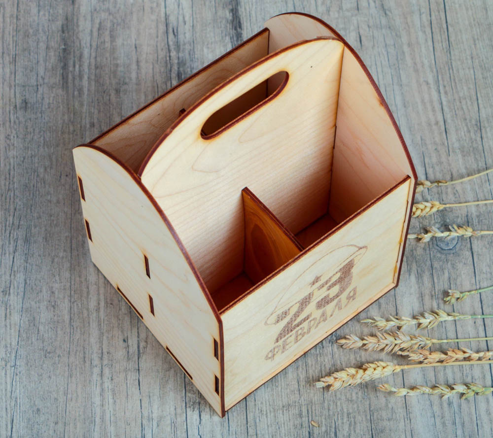 ящик подарочный "23 февраля" дерево Ящик подарочный "23 февраля" дерево