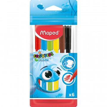 фломастеры "maped "color peps ocean" 6 цв. смываемые Фломастеры "maped "color peps ocean" 6 цв. смываемые