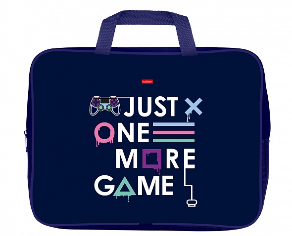 папка текстиль с ручками а4 hatber "game" на молнии Папка текстиль с ручками а4 hatber "game" на молнии