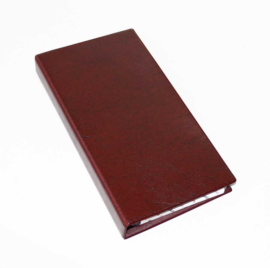 визитн. пвх на 160шт. на кольцах бордо Визитн. пвх на 160шт. на кольцах бордо