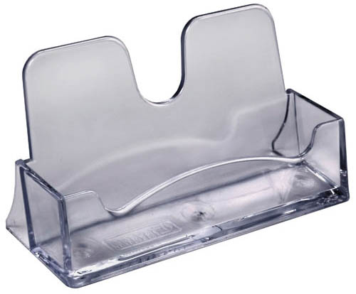 подставка для визитных карт 100х40 тонир.серая оргстекло Подставка для визитных карт 100х40 тонир.серая оргстекло