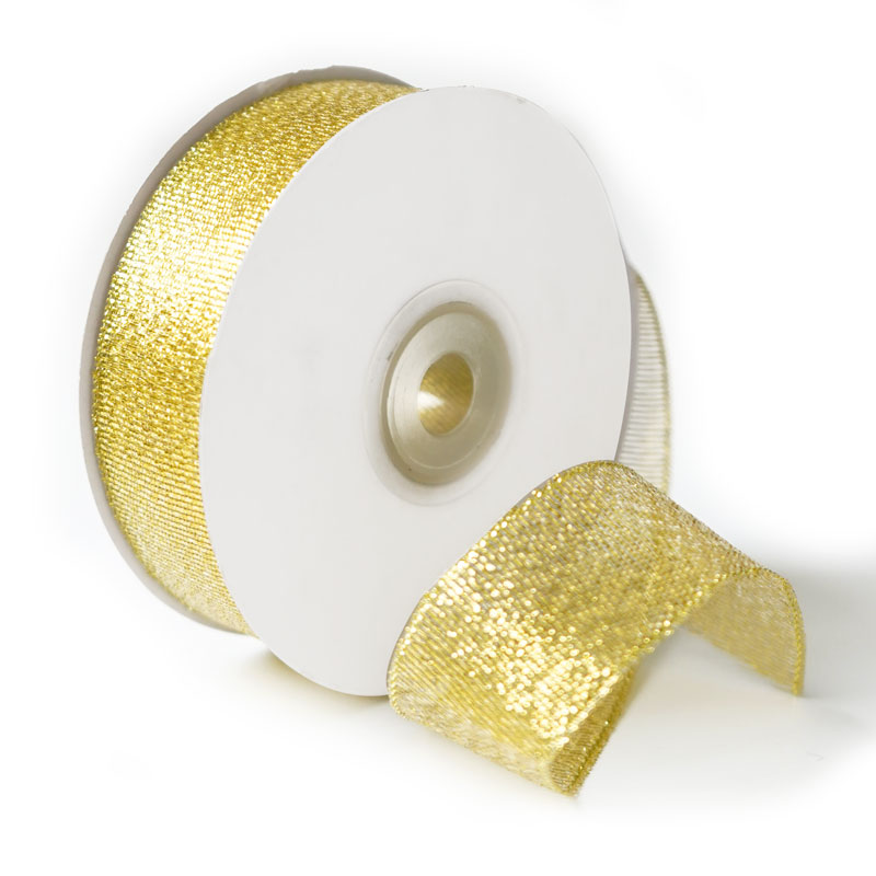 лента парча 25ммх22,85м золото Лента парча 25ммх22,85м золото