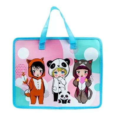 папка-портфель пласт. а4+ josef otten "пижамная вечеринка" 33,5х26х10см на молнии с ручками Папка-портфель пласт. а4+ josef otten "пижамная вечеринка" 33,5х26х10см на молнии с ручками