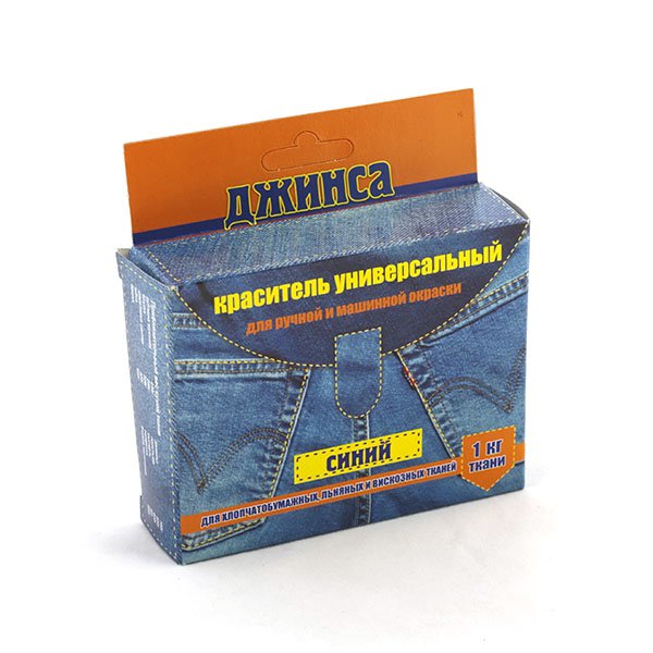 краситель для ткани "джинса" 20гр синий Краситель для ткани "джинса" 20гр синий