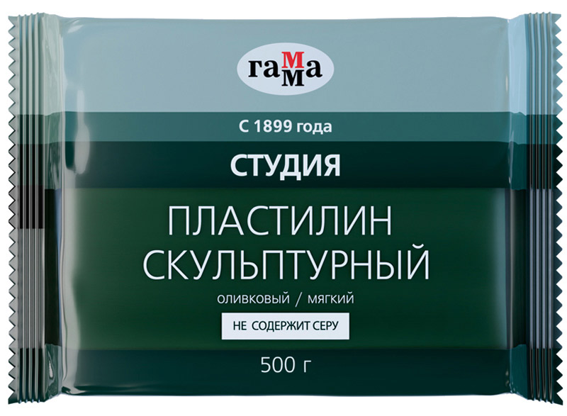 пластилин скульптурный оливковый мягкий 0,5кг Пластилин скульптурный оливковый мягкий 0,5кг