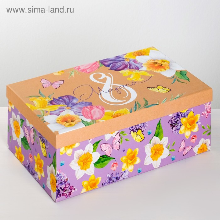 коробка подарочная 32,5х20х12,5см "с 8 марта" Коробка подарочная 32,5х20х12,5см "с 8 марта"