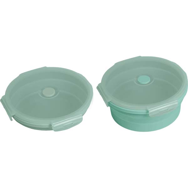 ланч-бокс круглый devente 1200мл мятный силикон складной Ланч-бокс круглый devente 1200мл мятный силикон складной