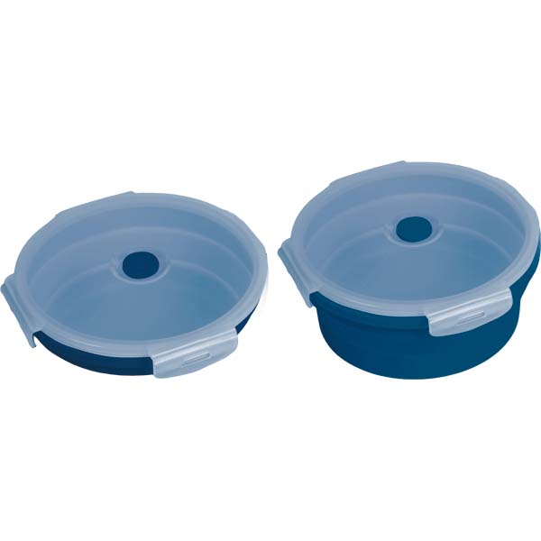 ланч-бокс круглый devente 850мл тёмно-синий силикон складной Ланч-бокс круглый devente 850мл тёмно-синий силикон складной