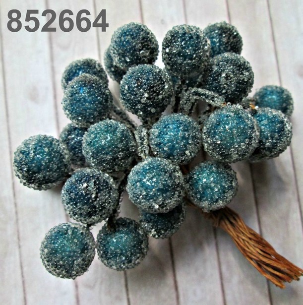 декоративный бук. "ягоды в обсыпке" светло-синий 24шт mr.p. Декоративный бук. "ягоды в обсыпке" светло-синий 24шт mr.p.