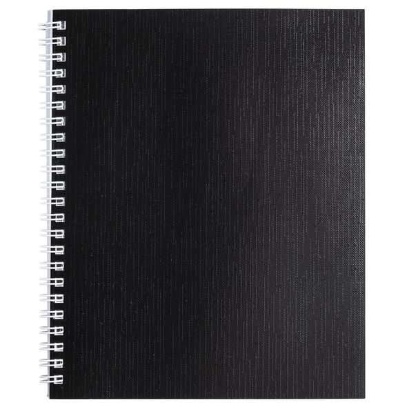 тетрадь на гребне 96 л. кл. бумвинил чёрная ("хатбер") б/б metallic Тетрадь на гребне 96 л. кл. бумвинил чёрная ("хатбер") б/б metallic