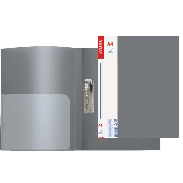 папка пласт. с зажимом devente "daily" серая 600мкм Папка пласт. с зажимом devente "daily" серая 600мкм