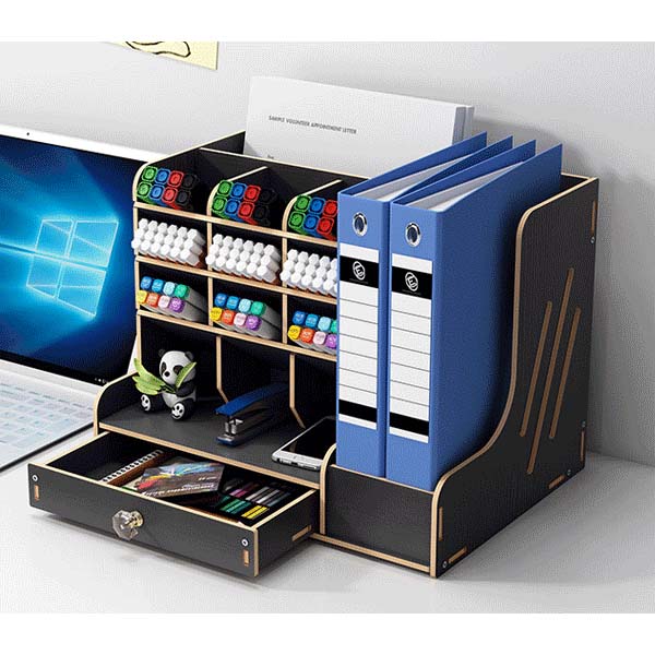 набор настольный devente "magnat" мдф чёрный 33х26х26см Набор настольный devente "magnat" мдф чёрный 33х26х26см