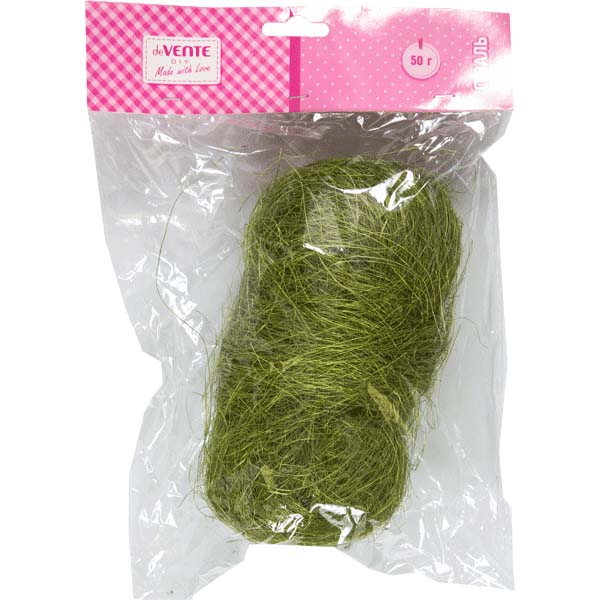 наполнитель сизаль 50г натуральный зелёный Наполнитель сизаль 50г натуральный зелёный