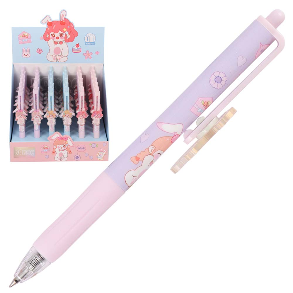 ручка гел.авт. кокос "зайка" чёрная 0,5мм асс-т Ручка гел.авт. кокос "зайка" чёрная 0,5мм асс-т