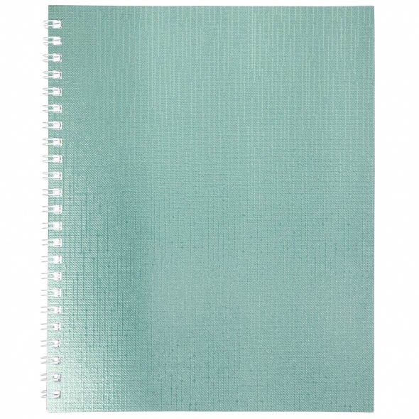 тетрадь на гребне бумвинил metallic 48л. кл. мята (hatber) б/б Тетрадь на гребне бумвинил metallic 48л. кл. мята (hatber) б/б