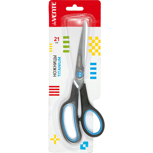 ножницы канц. "devente titanium" 210мм прорез. к-ца Ножницы канц. "devente titanium" 210мм прорез. к-ца