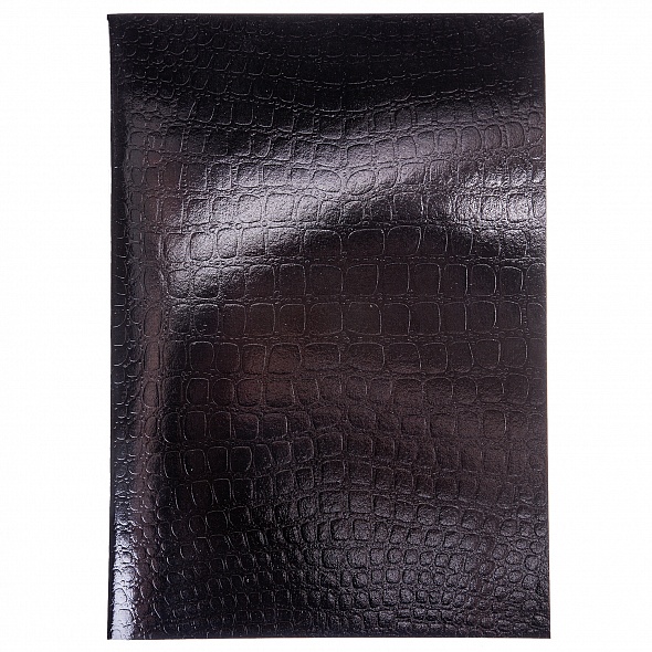 тетрадь а4 бумвинил 96 л. кл. ("хатбер") б/б metallic croco черная Тетрадь а4 бумвинил 96 л. кл. ("хатбер") б/б metallic croco черная