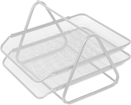 лоток для бумаг и папок 2 секц. металл.стерж. devente серый Лоток для бумаг и папок 2 секц. металл.стерж. devente серый