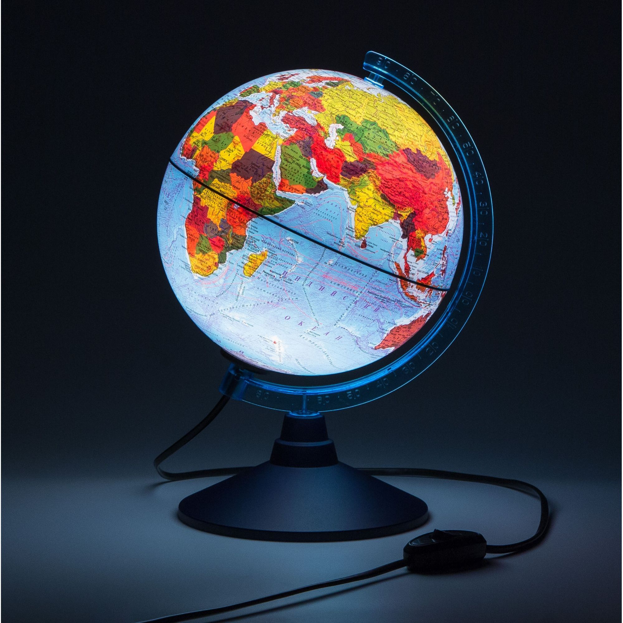 глобус физико-политический диаметр 210мм "globen" с подсветкой с пласт. подставкой Глобус физико-политический диаметр 210мм "globen" с подсветкой с пласт. подставкой