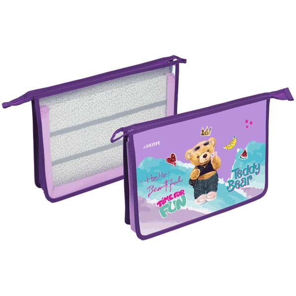 папка для труда а4 devente "teddy bear" на молнии фольга,конгрев Папка для труда а4 devente "teddy bear" на молнии фольга,конгрев