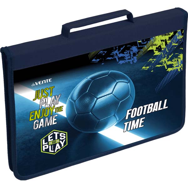 папка для труда а4 devente "football time" молния вокруг с ручкой,фольга,конгрев Папка для труда а4 devente "football time" молния вокруг с ручкой,фольга,конгрев