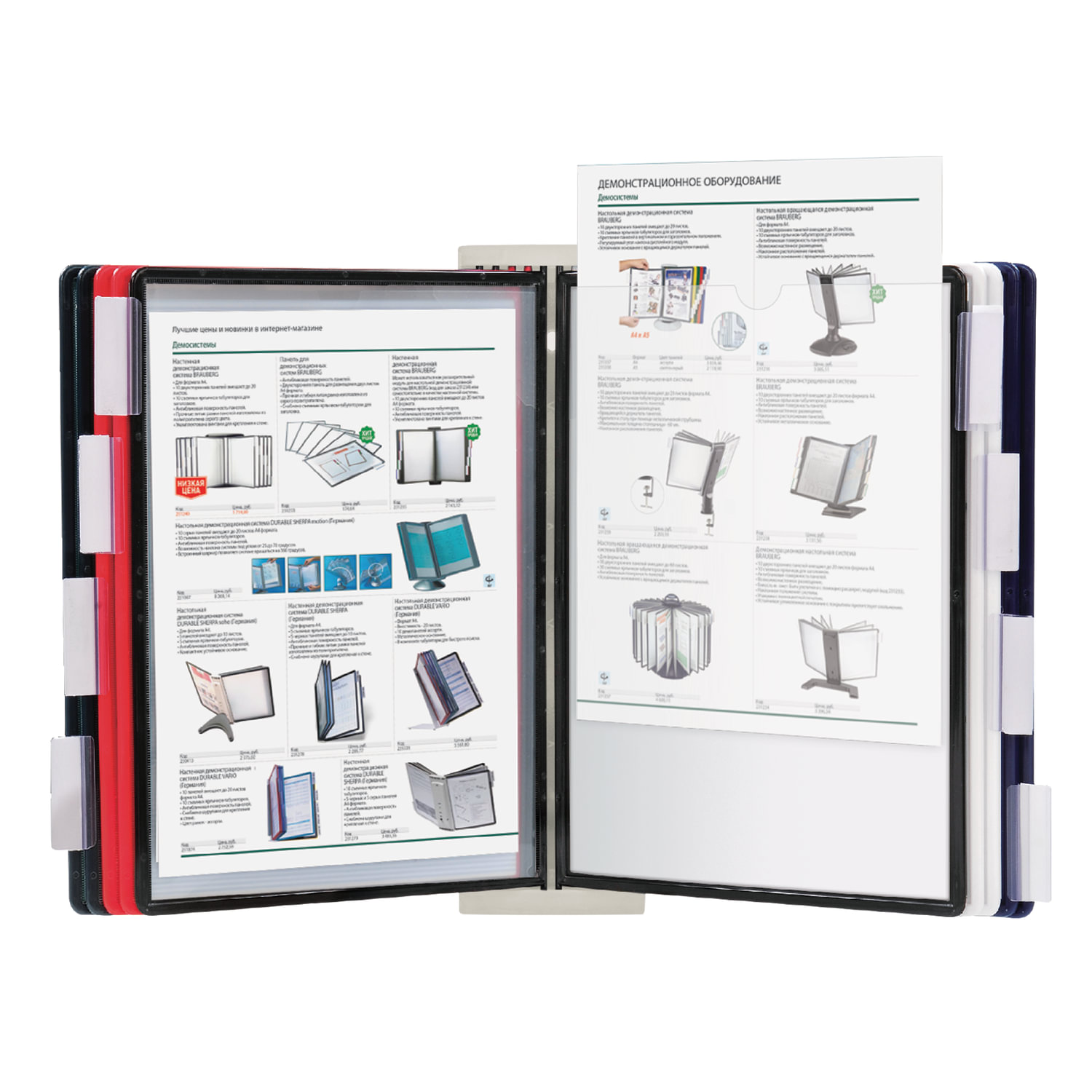 демо-система настенная brauberg "solid" серая 10 панелей а4 ассорти Демо-система настенная brauberg "solid" серая 10 панелей а4 ассорти