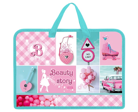 папка-портфель пласт. а4+ hatber "красивая история" 34х24,5х3,5см на молнии с ручками Папка-портфель пласт. а4+ hatber "красивая история" 34х24,5х3,5см на молнии с ручками