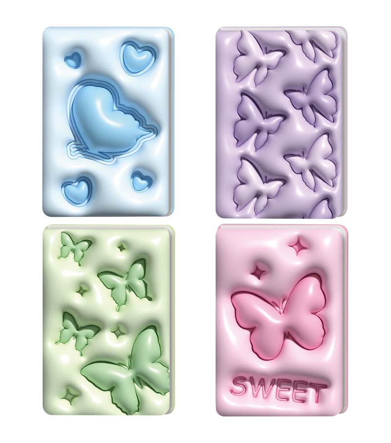 книжка записная а6+ тв.обл. 96л. кл. "butterfly" (devente) кож.зам.,асс-т Книжка записная а6+ тв.обл. 96л. кл. "butterfly" (devente) кож.зам.,асс-т