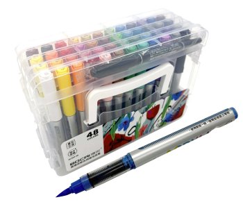 набор маркеров акрил. bocai 48цв. кисть 1,0-5,0мм Набор маркеров акрил. bocai 48цв. кисть 1,0-5,0мм