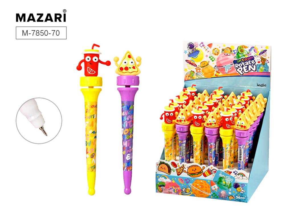 ручка шар. mazari "фаст фуд" синяя 0,7мм игол.наконечник,масл.основа асс-т Ручка шар. mazari "фаст фуд" синяя 0,7мм игол.наконечник,масл.основа асс-т