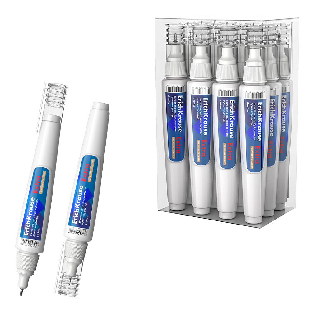 корректирующая ручка erich krause с мет.наконеч. 8мл Корректирующая ручка erich krause с мет.наконеч. 8мл