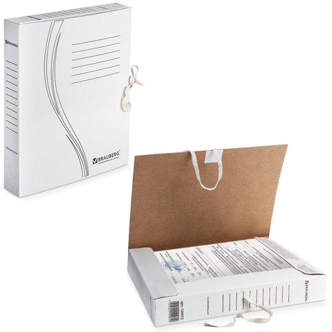 папка архивная сборная картон 4,5 см 2 завязки белая Папка архивная сборная картон 4,5 см 2 завязки белая