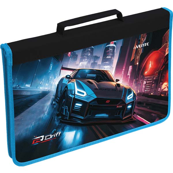 папка для труда а4 devente "drift" молния вокруг с ручкой,фольга,конгрев Папка для труда а4 devente "drift" молния вокруг с ручкой,фольга,конгрев