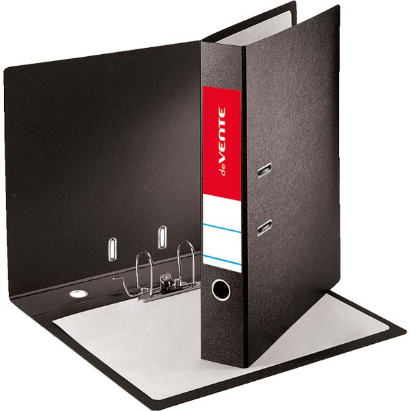 папка-регистратор 7,5см пвх 2-сторонняя devente чёрная,металл.уголок,карман,а3 Папка-регистратор 7,5см пвх 2-сторонняя devente чёрная,металл.уголок,карман,а3