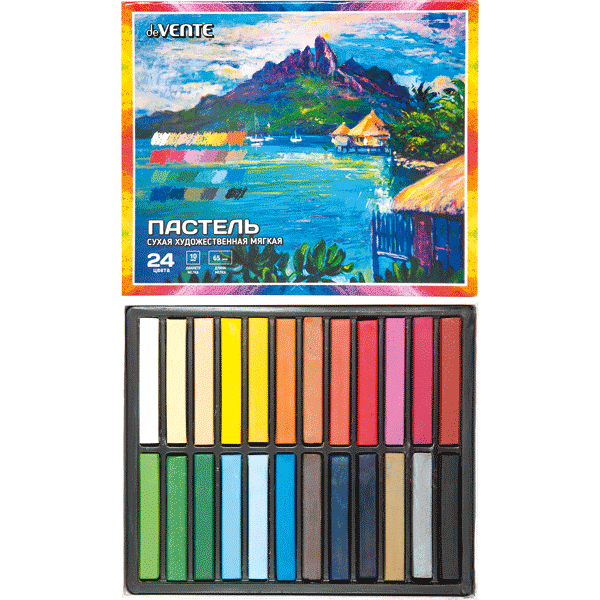 мелки пастельные 24цв. квадрат. (devente) Мелки пастельные 24цв. квадрат. (devente)