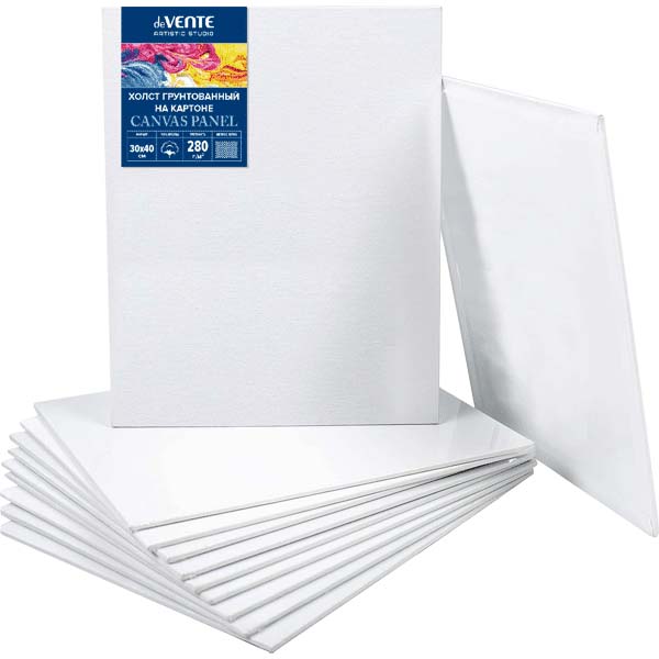 холст на картоне грунтованный 30х40см 280гр/м2 100% хлопок мелкое зерно "dv artistic stidio" Холст на картоне грунтованный 30х40см 280гр/м2 100% хлопок мелкое зерно "dv artistic stidio"