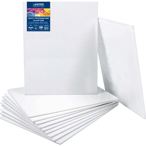 холст на картоне грунтованный 40х50см 280гр/м2 100% хлопок мелкое зерно "dv artistic stidio" Холст на картоне грунтованный 40х50см 280гр/м2 100% хлопок мелкое зерно "dv artistic stidio"