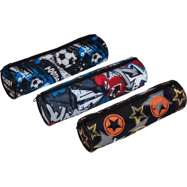 пенал-тубус attomex "football" 200х60х60мм ткань асс-т Пенал-тубус attomex "football" 200х60х60мм ткань асс-т