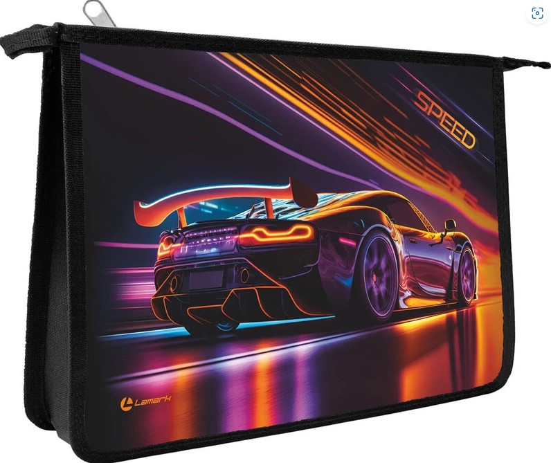 папка для тетрадей а4 на молнии lamark "скорость" Папка для тетрадей а4 на молнии lamark "скорость"