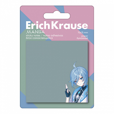 бумага д/зам.с лип.краем erich krause "manga" 75х75мм 50л. Бумага д/зам.с лип.краем erich krause "manga" 75х75мм 50л.