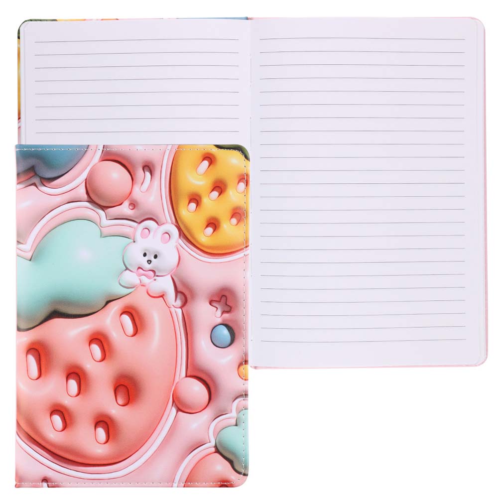 книжка записная а5 тв.обл. 80л. лин. "фрукты" (кокос) кож.зам. Книжка записная а5 тв.обл. 80л. лин. "фрукты" (кокос) кож.зам.