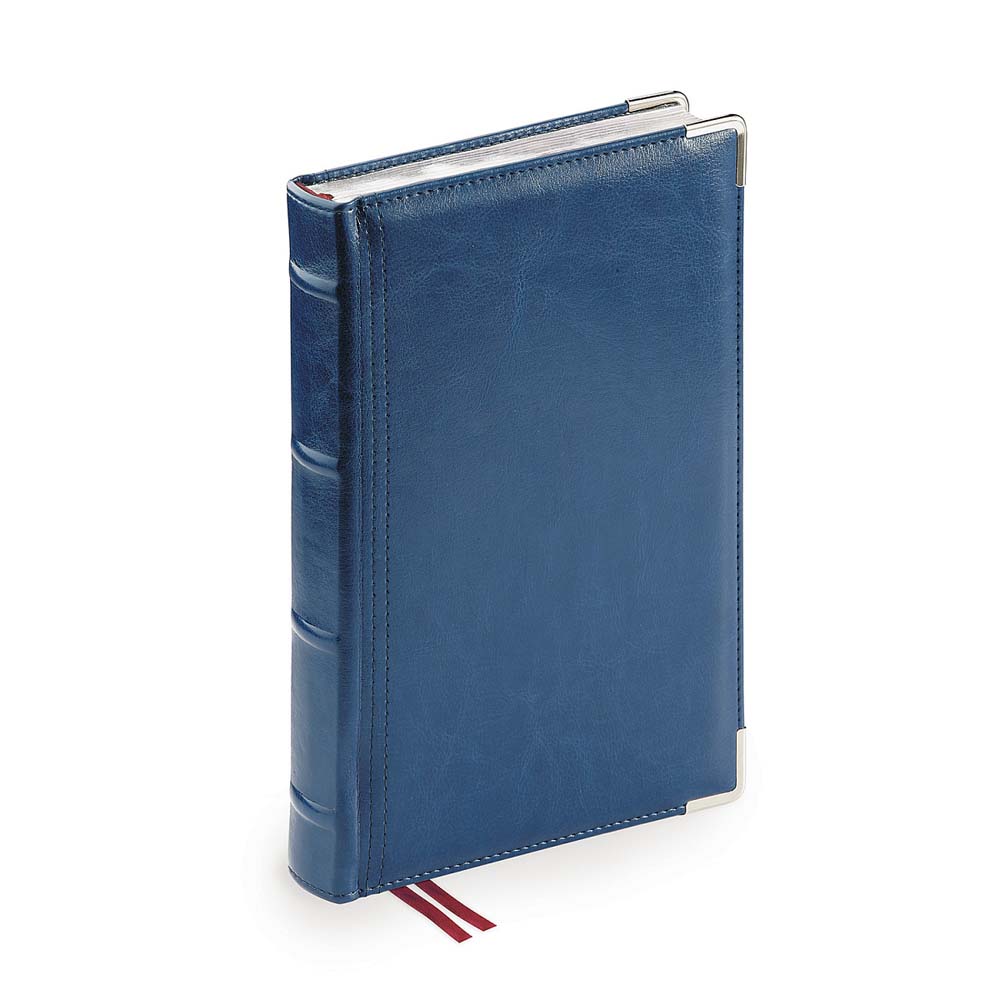 ежедневник полудат. а5 bruno visconti "boss" синий с серебряным срезом,металл.уголок,кож.зам. Ежедневник полудат. а5 bruno visconti "boss" синий с серебряным срезом,металл.уголок,кож.зам.