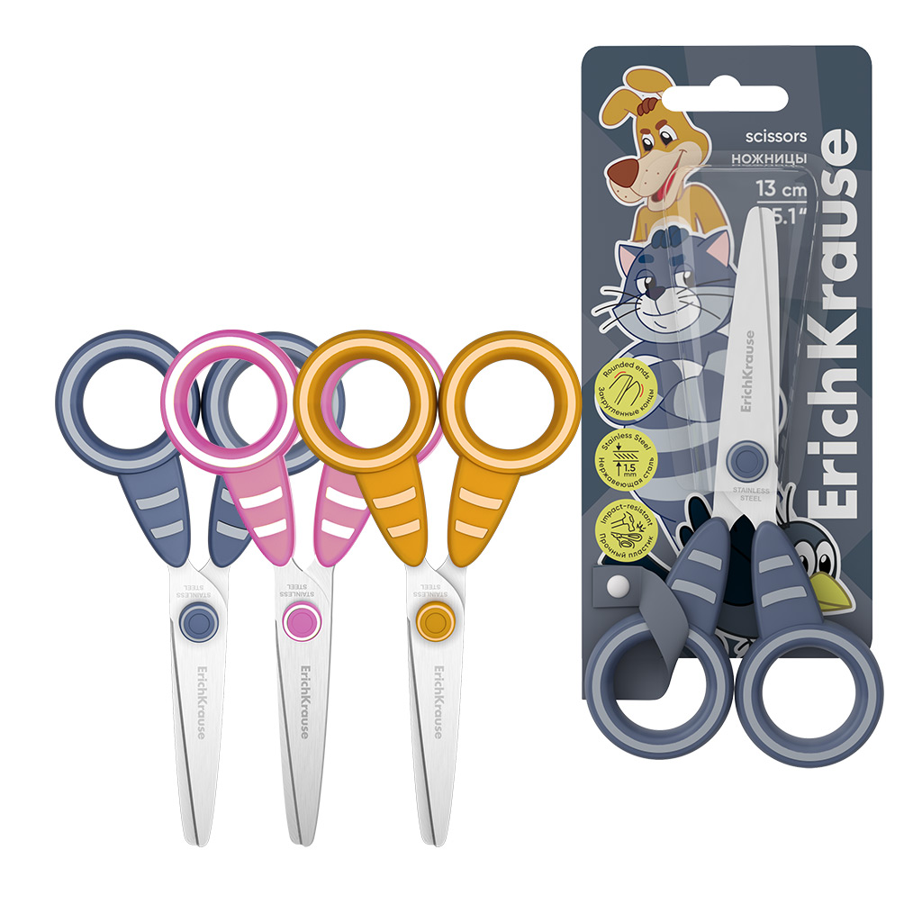 ножницы детские erich krause "простоквашино" 130мм асс-т Ножницы детские erich krause "простоквашино" 130мм асс-т