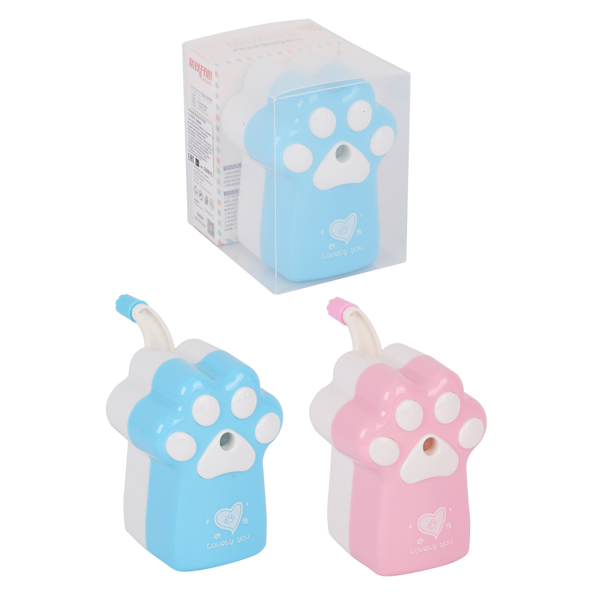 точилка механическая кокос "лапка cassini" асс-т Точилка механическая кокос "лапка cassini" асс-т