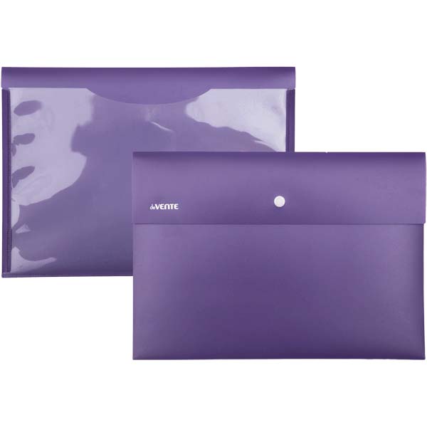 папка-конверт с кнопк. а4 350мкм devente "marandi" непрозрач. лавандовая Папка-конверт с кнопк. а4 350мкм devente "marandi" непрозрач. лавандовая