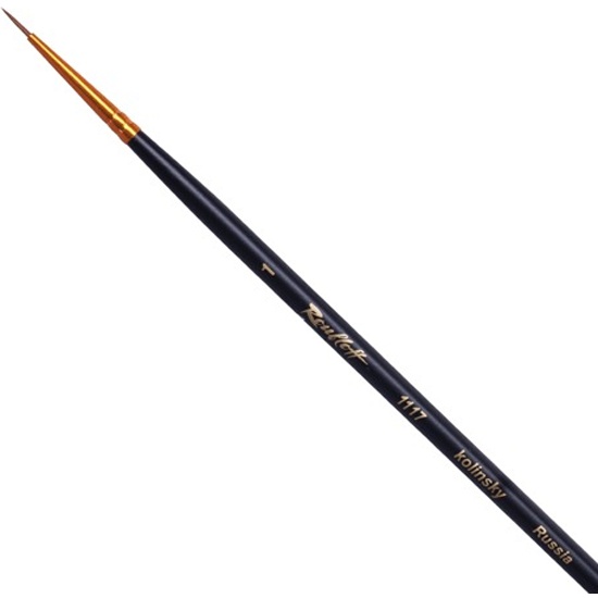 кисть колонок №1 круглая (рублефф) длин.руч. Кисть колонок №1 круглая (рублефф) длин.руч.