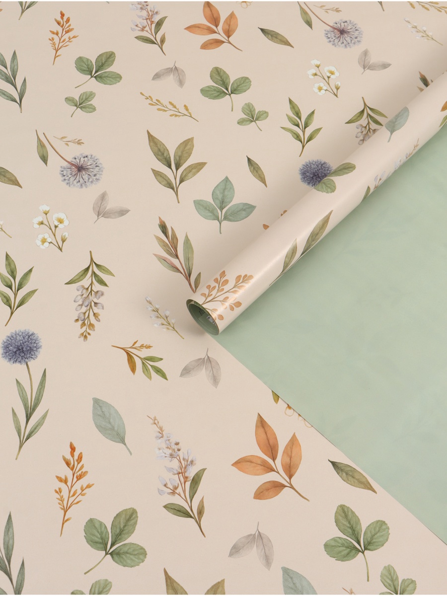 бумага упаковочная 2-ст. 70х100см "просто цветы" Бумага упаковочная 2-ст. 70х100см "просто цветы"